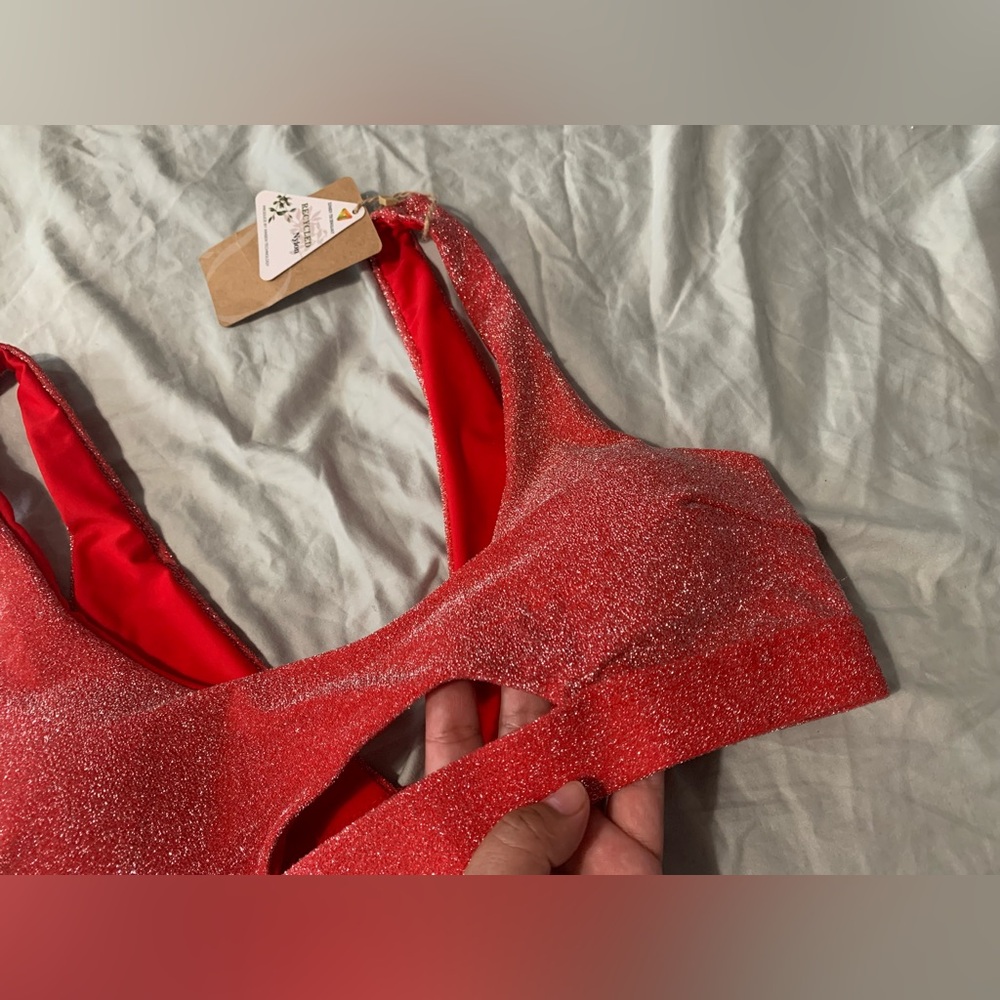 ♥️Berlook Lurex Glitter Cut Out Bikini Top♥️ - Picture 5 of 6